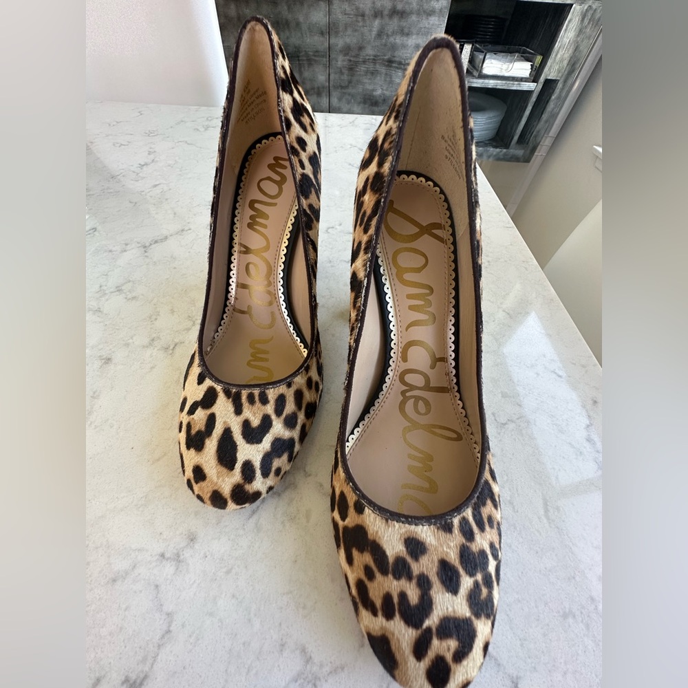 Sam Edelman Block Heel, Round Toe Pumps, 6M - Picture 1 of 5